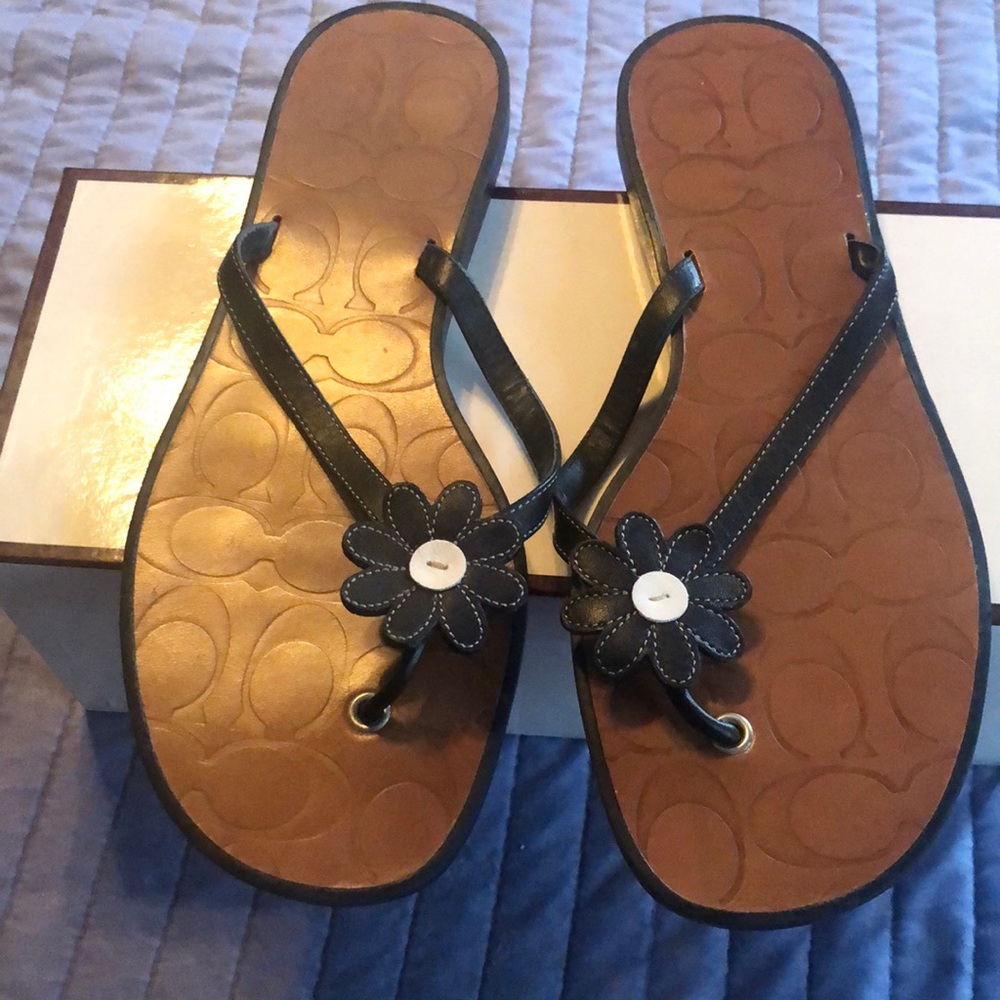 Coach flip flops